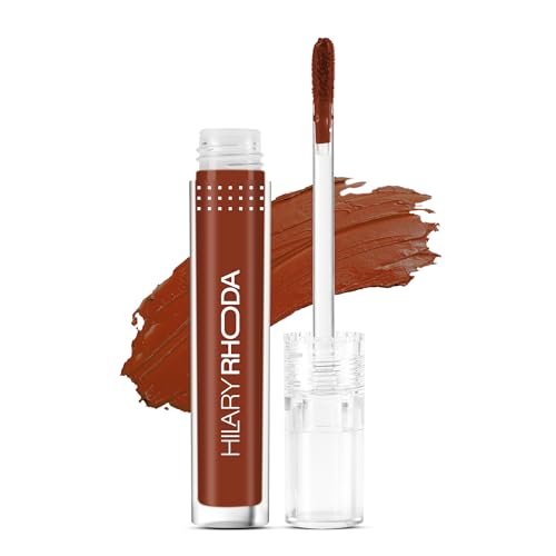 Hilary Rhoda Power Of Matte Liquid Lipstick | Buildable Colour | Long Lasting & Matte Finish | Lightweight & Non-Drying Formula | Smudge Proof & Non-Transferable | 3ml (Delicate Brown – Shade 19)