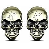 【Diseño de calavera genial】: la decoración de calavera elegante y fresca se ve realista y atractiva. Seguro que hará que tu coche sea más especial y atractivo.