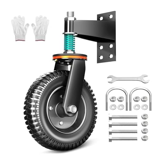 Gate Wheel, Keep The gate Anti-Sagging, Capacity 750 Lbs, 360 Degree Rotation, 6 inch gate Wheels for Wooden gate and Metal Tube, Heavy Duty Gate Wheel Dual Mount Options (Straight/U-Bolt)