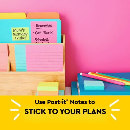 Image of 3M Post-it Yellow Sticky Notes| 2x100 Sheets | 2 Pads | 3 inch X 3 inch | Notes, Reminders, Study, School and organizing | Canary Yellow