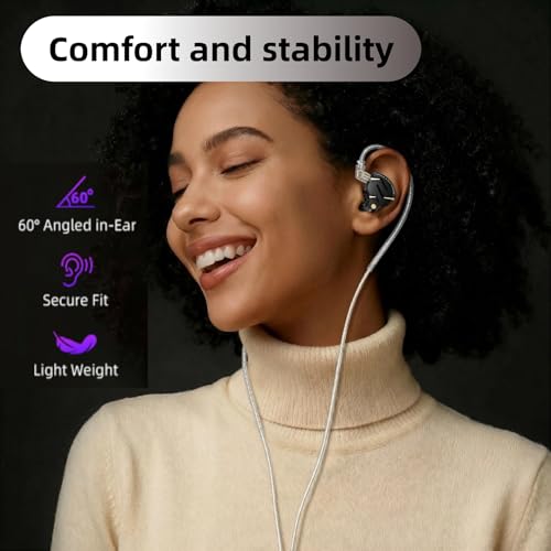 Image of KZ ZS12 PRO 2 USB C Wired Headphones Type-C in Ear Monitor Headphone, 5BA+1DD 6 Driver Gaming Earbuds USB C Wired Earphones, HiFi Clarity Sound Immersive Bass IEMs for Gaming (Black, USBC-with Mic)