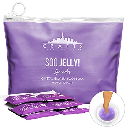 Jelly Pedicure Packs - Lavender Pedicure Foot Soak For Dry Cracked Feet - Moisturizing Jelly Spa Pedi Soak -Â Foot Bath Soak Salts For Soaking - Foot Spa Soak - Pedicure Foot Gel To Relax Sore Feet