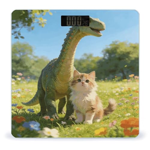 Báscula digital de baño con pantalla LED clara miniatura 1