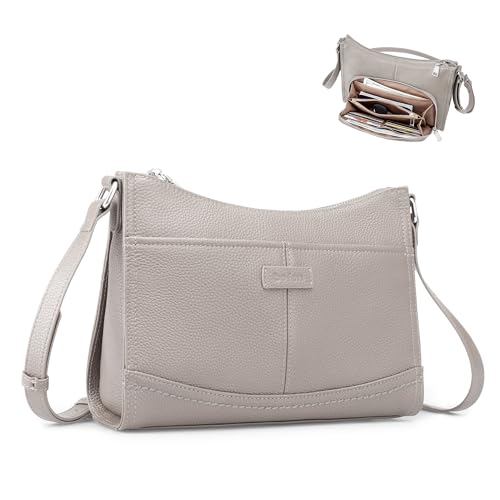Image of befen Genuine Leather Crossbody Purses for Women, Women's Small Crossbody Shoulder Bag with Built in RFID Wallet