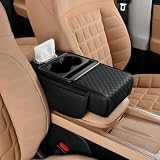 box with card slot 【Ergonomic Arm Support】 — Reduce Driving Fatigue on Long Trips, Designed with an ergonomic curve, this center console cover provides proper elbow and wrist support, effectively relieving pressure during long drives or daily commuting. It also protects your original armrest from scratches, fingerprints, and wear—keeping your car interior cleaner and more durable.