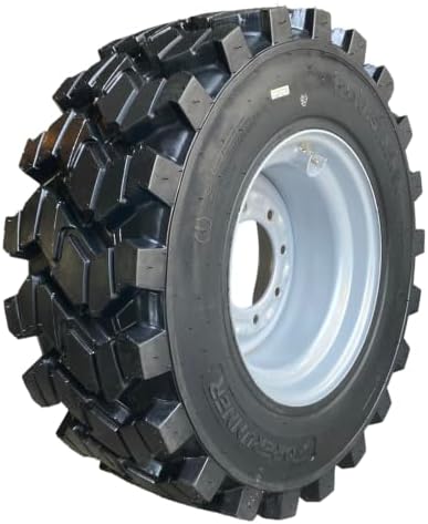4-12-16.5 Forerunner SKS-9 Skid Steer Tires on Silver Rims for Gehl & more - 1