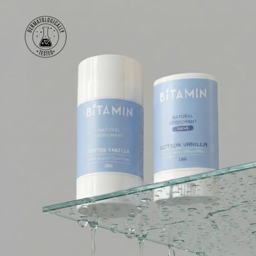 Image of Bitamin Natural Cotton Vanilla Deodorant for Womens & Kids No Alcohol, No parabens, No Triclosan Unisex Deo (Combo for Mother Daughter)