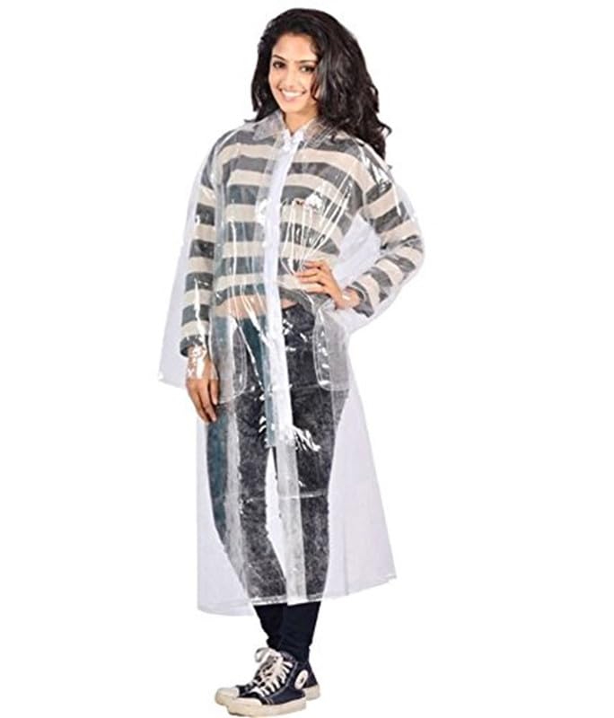 Men's I Boy's Waterproof PVC Transparent Overcoat, Raincoat, Rainwear(Transparent)