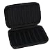 Harmonica Carrying Case Harmonica Storage Case Bag Zippered PU Leather Box for 7 Harmonicas Black