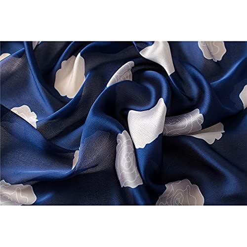 Image of Floral Printed Silk stole | silk Scarf for Women | stylish silk stole for women | Soft Lightweight Stole, Shawl & Neck Wrap | Scarf for Wedding, Party, Travel & Casual Wear