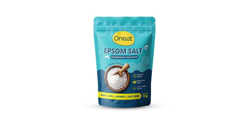 Epsom Salt 1Kg | Magnesium Sulphate Crystals | Bath Salt for Bath & Foot Soak | Muscle Relaxation, Stress Relief & Body Detox | Spa Salt for Men & Women-image-35
