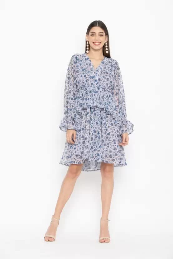 Image of Zilcon Women's Dresses for Women || Dress for Women || Western Dresses for Women || Women Dress || A-Line Maxi Dress (Medium, Grey)