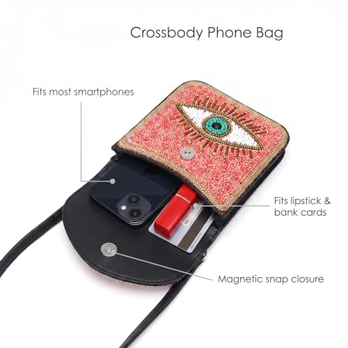 Image of Small Crossbody Bags for Women Designer Cell Phone Bag Boho Shoulder Wallet Purse