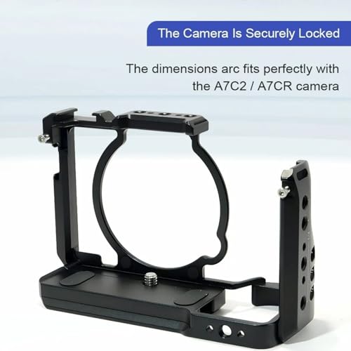 Image of Camera Cage A7C II A7CR Aluminum Cage for Sony A7C2 A7CR Camera (Silver)