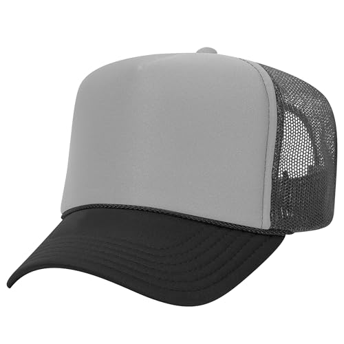 Image of OTTO Polyester Foam Front 5 Panel High Crown Mesh Back Trucker Hats in 97, Bulk, Wholesale
