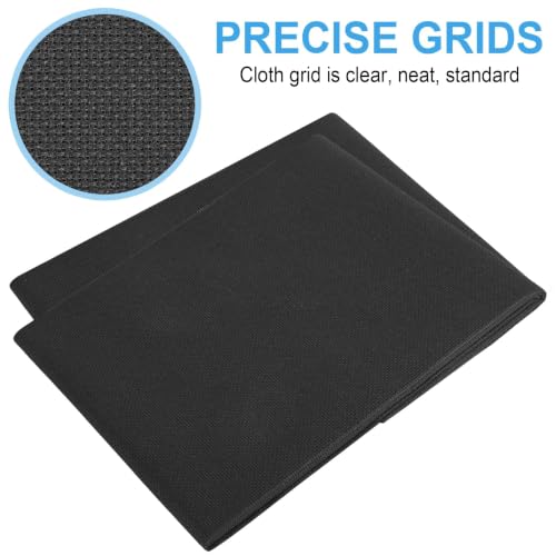 Image of MYFAMIREA Cross Stitch Fabric 11 Count Aida Cloth 28 x 19 Inch Large Size Classic Reserve Cross Stitch Supplies Embroidery Fabric for Home DIY Craft Decoration Handmade, Black