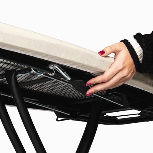 Tabla de Planchar StarBigVIP Premium Profesional Grande (130x47 cm) – Plegable y Robusta, Altura Ajustable con Ruedas, Superficie XXL Ancha, Estable, para Centros de Planchado – Fabricada en Europa - imagen 7