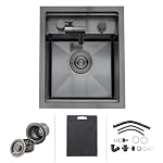 ianomla – 35 x 45 cm Versteckter Küchenbar Spüle mit Klappbarem Wasser