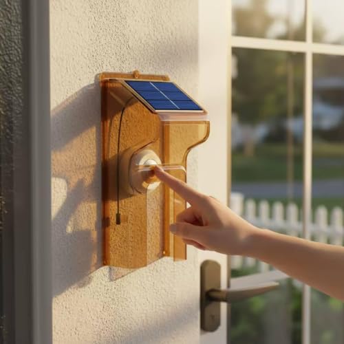 Timbres de puerta con protector de alta resistencia e impermeabilidad en color beige 7