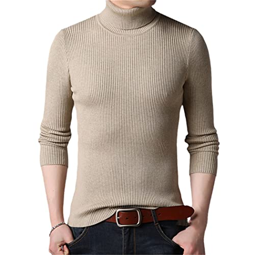 Pull en tricot col roulé homme anti-transpiration pour homme fort en XXXL
