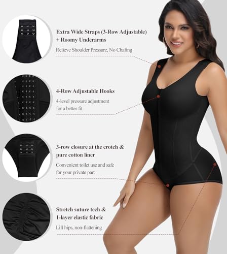 Faja abdominale triple compression SHAPSHE avec soutien-gorge intégré - 5