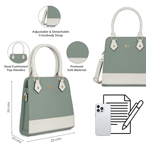 Image of Lavie Women's Pastel Roxie Small Satchel Bag | Satchel Handbag for Work | Ladies purse | Stylish Shoulder Bag | Gift for Women