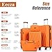 Eeeza Luggage Sets 5 Piece Suitcases with Wheels,ABS Hard Case Suitcases with Spinner Wheels,Durable Travel Luggage(Orange, 5 Piece Set(20