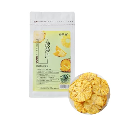 BaiLiSnacky - BaiLiSnacky Pommes Séchées Naturelles – Snack Sain & Décoratif Idéal Pour Noël Et Pâtisseries – Variantes Ananas Et Poire – Pour Grignoter Et Décorer (Tranches d'ananas - 130g)