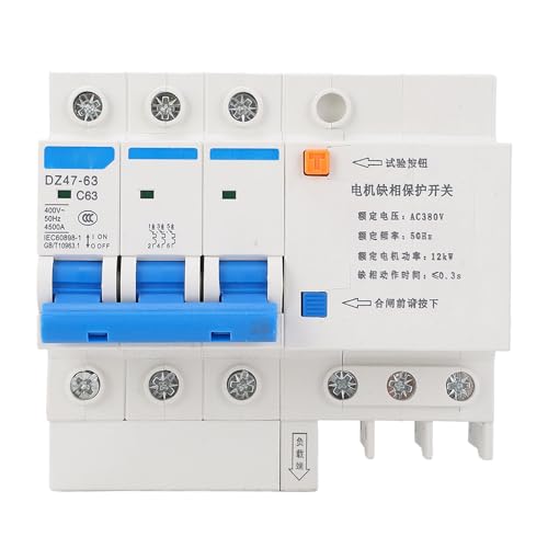 Disjoncteur de protection moteur triphasé 380V 63A pour rail DIN