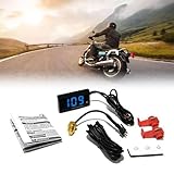 Large application : voltmètre universel adapté à la plupart des motos, courses, scooters, etc.