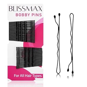 Black Bobby Pins 50 Pcs, 5cm Long Hair Grips, Thicker & Strong Kirby Pins Hair Clips for All Hair Types – Wavy Hair Pins for Hair Styling Makeup Hairdressing Salon