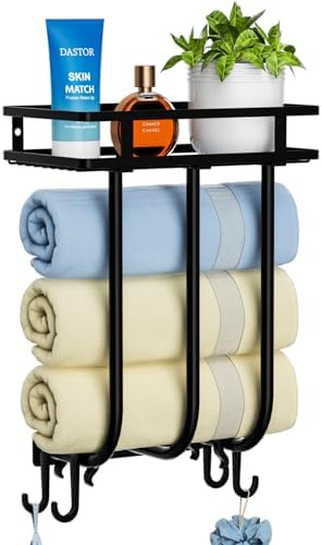 Amazon.com: Towel Racks for Bathroom, Towel Rack Wall Mounted with ...