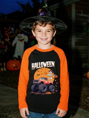 Halloween Shirts for Kids Skeleton Ghost T Shirt Boys Girls Boo Tees Spooky Dinosaur Tops Toddler Pumpkin Clothes 3-11T2