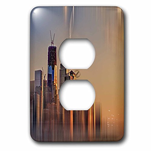 Freedom Tower plaque de remplacement pour 2 prises décorative et moderne - 2