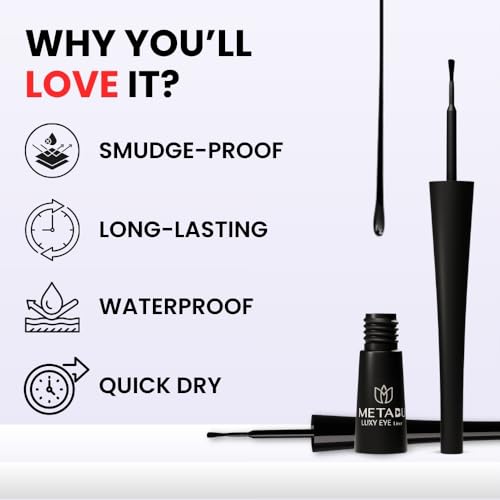 Image of Liquid Eyeliner - Black & Brown Pack of 2 | Waterproof & Smudge Proof | Long-Lasting & Quick-Dry Formula | One Stroke Application | Glossy Finish Liquid Liner for Women - 4ml Each