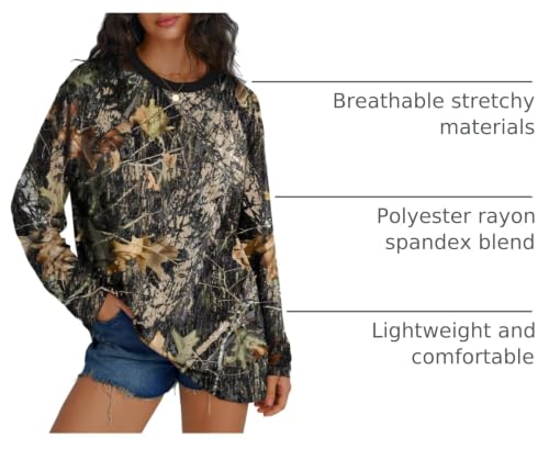 Image of Trendy Queen Womens Oversized Long Sleeve Shirts Fall Tops 2026 Basic Tees