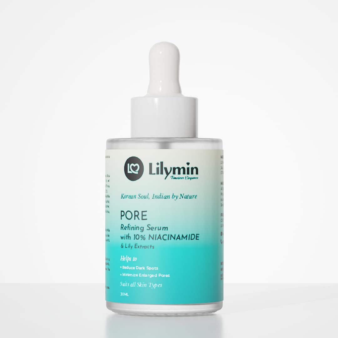 Lilymin Pore Refining Serum –10% Niacinamide With Rose & Water Lily Extract 30ML Clean - Natural & Organic, For Men & Women | Minimizes Pores, Evens Skin Tone, Oil Control, Brightens & Softens Skin-image-23