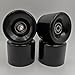 Skateboard Wheels with Bearings, 60mm 92a Hardness, Set of 4 (Black)