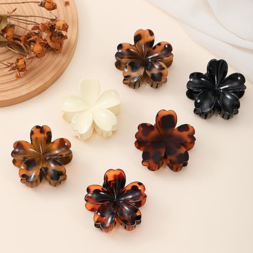 6 pinzas de pelo florales para mujeres miniatura 7