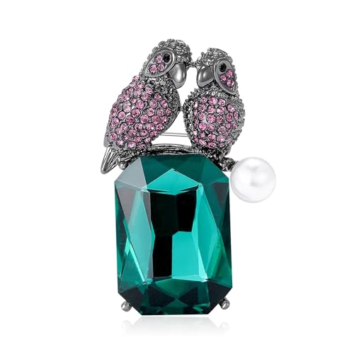 Image of Animal Brooch for Women Zirconia Rhinestone Abalone Shell Animal Lapel Pin Christmas Birthday Holiday Gift for Wife Mother Girlfriend Daughter