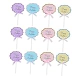 HOUDERCO 20個 ケーキ デコレーション 誕生日 ケーキ ピック 誕生日 ケーキ