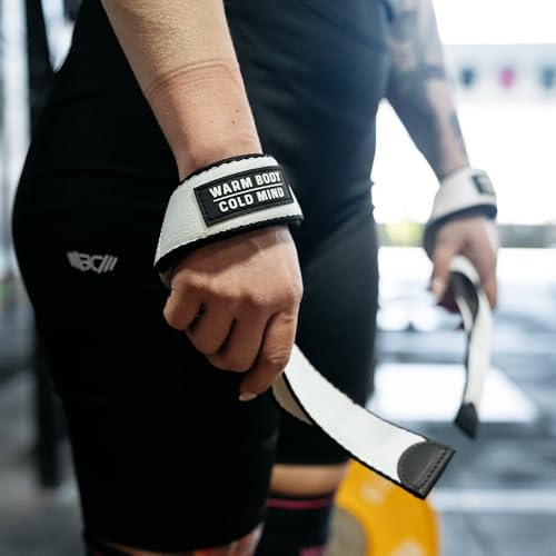 Image of WARM BODY COLD MIND V2 Lifting Wrist Straps for Weightlifting - Hand Straps for Powerlifting, Weight Lifting, Bodybuilding Functional /Cross Training, Deadlift Gym Bar, Cotton