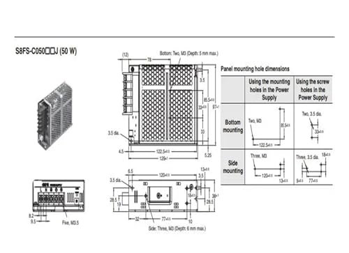 Alimentation à découpage 50W S8FS-C05005 pour boîtier industriel - 6