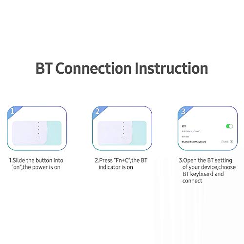 Estojo do teclado, Baugger Capa de teclado com teclado touchpad removível BT/slot de caneta compatív
