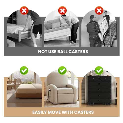 8 Stk Kugelrollen Schwerlast, Möbelrollen Flach, Kugelrollen für Möbel, Rollen Zum Kleben 200kg, Selbstklebende Starkes Rollenrad 360 Grad Rollen für Möbel, Aufbewahrungsbox, Kleingeräte, Mülleimerbox