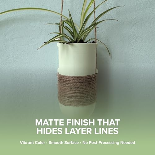 Image of Polymaker Panchroma Matte PLA Filament, Pastel Mint 1.75mm 1kg 3D Printing Filament, Formerly Polyterra Matte, Fit Most FDM 3D Printers, 1kg Spool (2.2lbs)