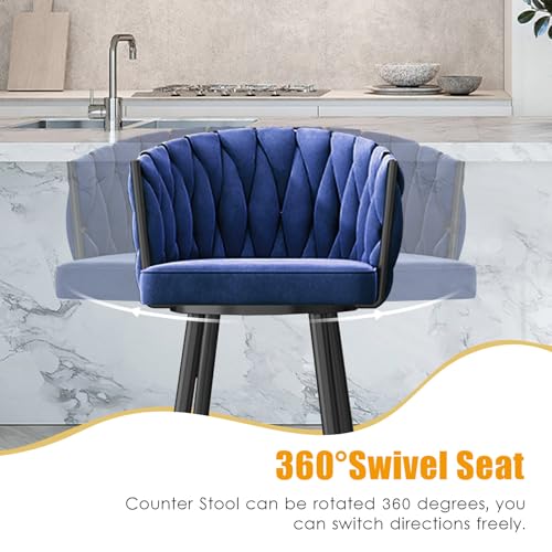Tabourets de bar pivotants réglables de 64 à 75,1 cm de hauteur - 5