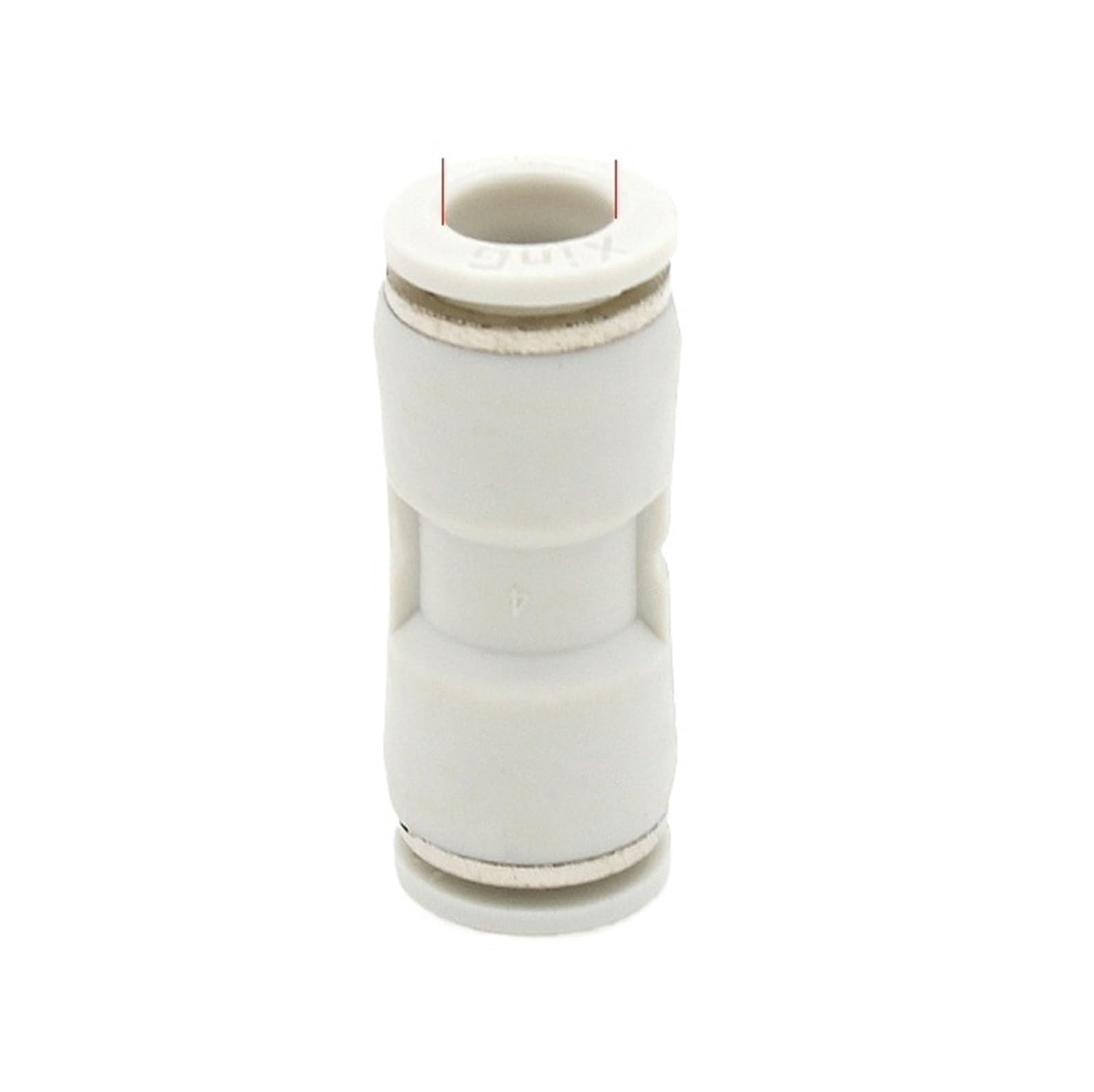 Conector de tubo de aire neumático de 2 piezas, conector rápido de plástico de PU, conector recto de acoplamiento PU4 6 08 10 12 14 16 mm(White-PU-04)