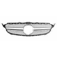 Griglia Anteriore A Diamante Per Mercedes Classe C W205 (2015-2018) - Modello C200, C250, C300, C350 - Nero