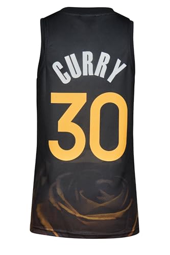 Amdrabola Basketball Kinder Trikot, Basketball Trainings Trikot, Schwarz Rose, Komm mit Shorts Basketballfans (128,Schwarz Rose)